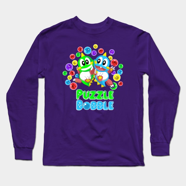 Puzzle Bobble Long Sleeve T-Shirt by FallingStar